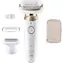 Braun Silk-épil 9 Flex SES9-030 Weiß-Gold / Epilierer / 40 Pinzetten / 2 Geschwindigkeitsstufen / 50 Minuten Betriebsdauer / Nass & Trocken