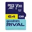 Goodram RIVAL M3AA microSDXC 64 GB + SD-Adapter / Klasse 10 / UHS-I U3 / V30 / R: 100 MB/s / Schreiben: 40 MB/s