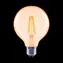 Xavax LED-Filamentlampe / E27 / 680 lm (ersetzt 52 W) / G95-Kugel / bernsteinfarben / warmweiß
