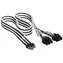 Corsair Premium Sleeved Universal -Netzteil schwarz-weiß / 12V-2x6 auf 2x PCIe 6+2-Pin