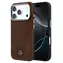 Mercedes iPhone 17 Pro Schutzhülle aus PU-Leder in Holzoptik (Kamel) / Rückseite / MagSafe / PU-Leder / Holzoptik