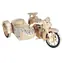 Woodcraft 3D- Kit Motorrad Dreirad Beiwagen / Naturholz / ab 6 Jahren / Schwierigkeitsgrad: mittel