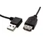 Goobay USB 2.0 AA (M/F) 15 cm abgewinkelt rechts schwarz / Verlängerungskabel