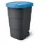 Prosperplast Wheeler Abfalleimer 95 l, anthrazit, blauer Deckel / Kunststoff / H 76,2 × B 49,6 cm