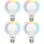 Alecto SMART-BULB10 / Intelligente LED-Lampe / WLAN / RGB / E27 / 4 Stück