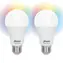 Alecto SMART-BULB10 2 Stück / Intelligente LED-Lampe / E27 / WLAN / RGB / 2700K / dimmbar