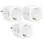 Alecto SMART-PLUG20 weiß 3er-Pack / Intelligente Steckdose / WLAN / Verbrauchsanzeige / 3680 W / 16 A
