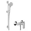 Hansgrohe Crometta 100 Vario EcoSmart Chrom / Duschset mit Mischbatterie / 2 Strahlarten / Einhebelmischer / Stange 625 mm