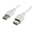 OEM Value USB 2.0 AA weiß / Verlängerungskabel / 3 m / Stecker/Buchse