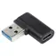 OEM USB-C (F) - USB-A (M) abgewinkelt 90° schwarz / Adapter / USB 3.0 / 5 Gbit/s
