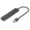 Vention USB-C Hub 5 in 1, schwarz / USB-Hub / USB 3.2 Gen 2 / 10 Gbit/s / 4X USB-A + 1x USB-C