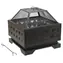 Cattara Kamin SQUARE, Kupferpatina, mit Deckel / 63,5 × 63,5 × 62 cm / Rost 58 × 58 cm / Stahl