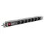 Lanberg PDU schwarz / Rack-Steckdosenleiste / 1 HE / 19" / 7 Schuko-Steckdosen / IEC C14 / 10 A / 2 m