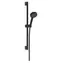 HANSGROHE Duschset Activera S matt schwarz / 1 Strahlart / EcoSmart / Brausestange 65 cm / Brauseschlauch 160 cm
