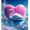 Norimpex Diamantmalerei Schwan und Herz / 30x40 cm