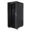 Lanberg 27U 19" schwarz / Rack-Gehäuse / 600 x 800 mm / Flach verpackt / Glastür / LCD