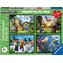 Ravensburger Minecraft-Puzzle / 4 x 100 Teile / 36 x 26 cm