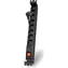 19" Acar S8 FA Rack schwarz / Stromverteiler / 8 x 230-V-Steckdosen / 10-A-Überspannungsschutz / 5 m Kabel