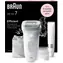 Braun Silk-épil 7 7-441 weiß-silber / Epilierer / Li- ION -Akku / Ladekabel