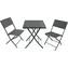 Cattara GRADO 2+1 / Camping-Tisch- und Stuhlset / PE-Rattan / Metall / Tischbelastbarkeit 50 kg