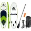 ENERO Paddleboard 275x76x10 cm grün-schwarz-weiß / Aufblasbar / Tragkraft 85 kg / Inkl. Paddel