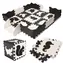 KIK Schaumstoffpuzzle, kontrastierendes Schwarz-Creme / 30 x 30 cm / 25 Teile / EVA-Schaum