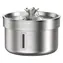 Rojeco Trinkbrunnen/Trinknapf aus Edelstahl für Hunde und Katzen, 2 l / Edelstahl