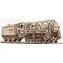 Ugears 3D-Mechanisches Holzpuzzle Dampflokomotive 4-6-0 mit Tender / Ab 14 Jahren / 443 Teile / Schwierigkeit: Hoch