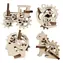 Ugears mechanisches 3D-Holzpuzzle mit 4 mechanischen Anhängern, Charaktersimulation, ab 5 Jahren, 25 Teile, Schwierigkeitsgrad: niedrig