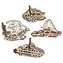 Ugears 3D-Mechanik-Puzzle aus Holz, 4 mechanische Anhänger, Schiffe / ab 5 Jahren / 56 Teile / Schwierigkeitsgrad: niedrig