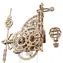 Ugears 3D-Holz-Mechanisches Puzzle Aero-Wanduhr / Alter 14+ / 320 Teile / Schwierigkeitsgrad: Hoch