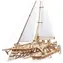 Ugears 3D mechanisches Holzpuzzle Merihobus Segelschiff (Trimaran) / ab 14 Jahren / 237 Teile / Schwierigkeit: hoch