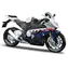 Maisto BMW S 1000 RR weiß / Maßstab 1:12 / Ständer / ab 3 Jahren