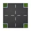 BRIXIES PLUS 225.007 Design Baumatte - Kreuzung 25,5 x 25,5 cm