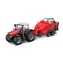 Bburago FARMLAND Massey Ferguson 8740S Traktor mit Ballenpresse / 10 cm / ab 3 Jahren