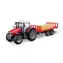 Bburago FARMLAND Traktor Messey Ferguson 8740S mit Ballenanhänger / 10 cm / ab 3 Jahren