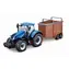 Bburago FARMLAND New Holland T7.315 HD Traktor mit Viehanhänger / 10 cm / ab 3 Jahren