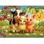 Wooden City Holzpuzzle Tiere im Set / 40 Teile / ab 5 Jahren