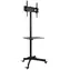 Techly Mobiler Ständer für TV LCD|LED|Plasma 23"-55" 25kg / VESA / faltbar / Regal / schwarz