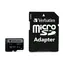 Verbatim Pro U3 microSDXC 128 GB + SD-Adapter / UHS-3 (U3) / Klasse 10 / R: bis zu 90 MB/s / W: bis zu 45 MB