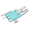 VICTORINOX SWISSCARD Nagelpflege blau-transparent / Multifunktionskarte / 13 Funktionen / Abmessungen 82 x 45 mm
