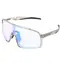 VeyRey Kinder-Sportsonnenbrille Ogharod, photochrom, transparent-graues Gestell, blaue Gläser