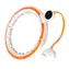 HMS HHM21 Massage-Hula-Hoop-Reifen mit Gewichten, Magneten und Gegengewicht, weiß/orange