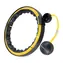 HMS HHM21 Massage-Hula-Hoop-Reifen mit Gewichten, Magneten und Zähler, schwarz/gelb