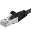 PremiumCord SFTP CAT6A 0,25m schwarz / Patchkabel / RJ45-RJ45