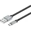 YENKEE YCU 221 Kabel USB-A auf microUSB-A silber / MM / Länge 1 m / 480 Mbs / 2,1 A / 5 V
