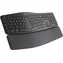 Logitech Wireless K860 Ergo US schwarz / Kabellose Tastatur / Ergonomisch / BT / USB / US-Layout