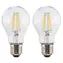 Xavax 112903 LED-Filamentlampe / E27 / 806 lm (ersetzt 60 W) / warmweiß / klar / 2 Stück im Karton