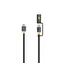 Tactical Stinger Cable USB-C/USB-C 1,5m Schwarz / Leistung bis zu 60W / 1W Taschenlampe