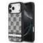 DKNY PU-Leder-Rückseite mit Karomuster und Streifen für iPhone 17 Pro Max, Schwarz